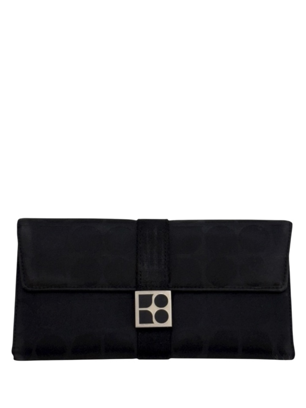 KATE SPADE - BLACK SMOOTH LEATHER PIA DOT NOEL TRIFOLD SNAP WALLET